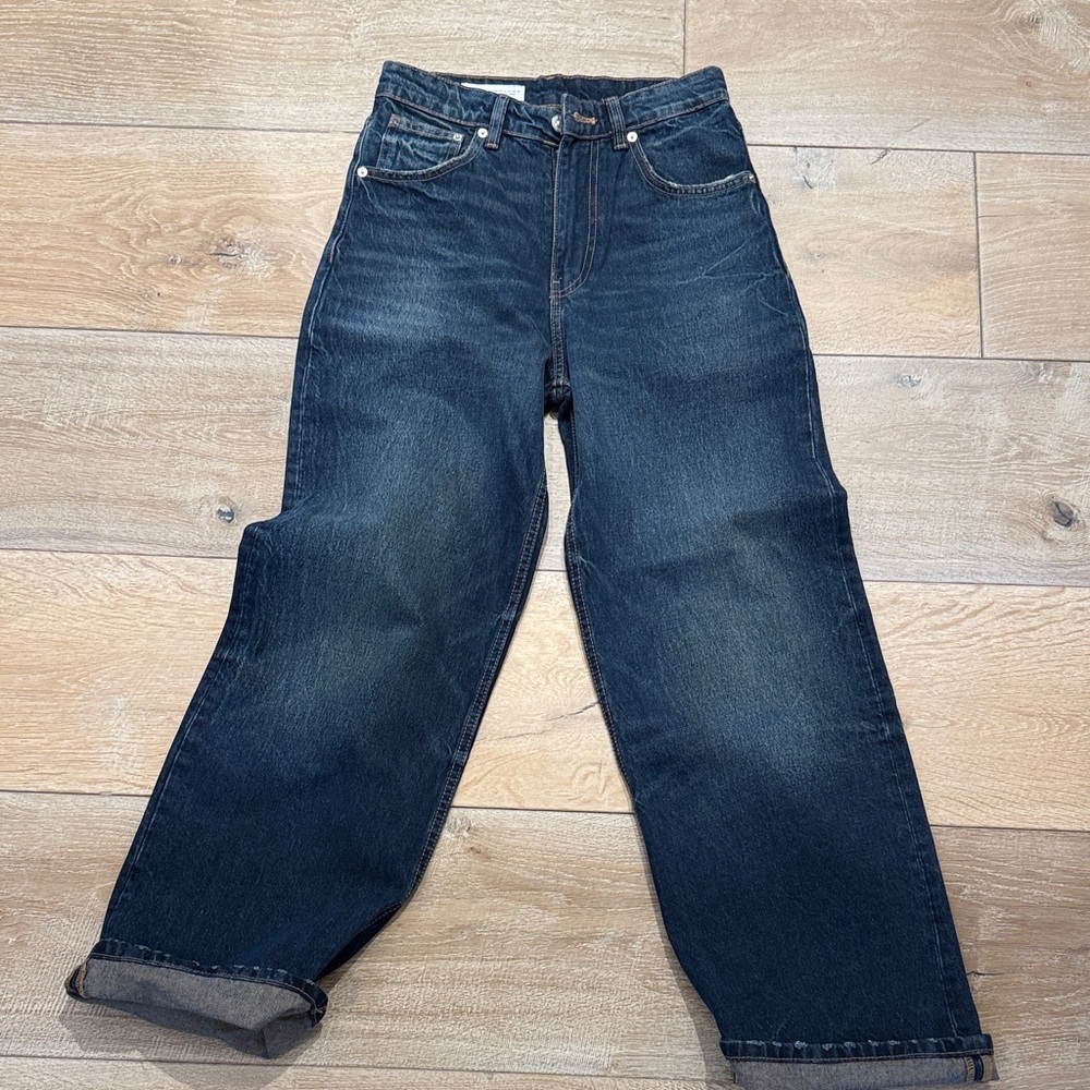 Zara High-Rise Dark Blue Women's Jeans